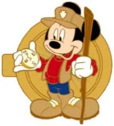 Camp Pin-e-ha-ha Pin Event - Mickey Mouse with Hinged Compass - DLR