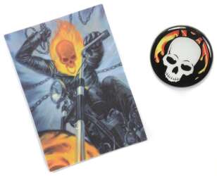 95495 - NECA Marvel Die-Struck Pin & Card Mystery Collection - Ghost Rider Symbol - Disney Licensed alternate image