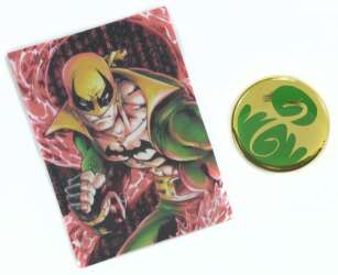 95496 - NECA Marvel Die-Struck Pin & Card Mystery Collection - Iron Fist Symbol - Disney Licensed alternate image