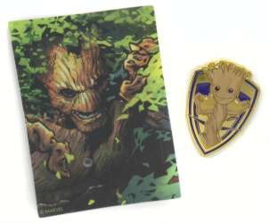 95497 - NECA Marvel Die-Struck Pin & Card Mystery Collection - Baby Groot — Embossed Variant - Disney Licensed alternate image