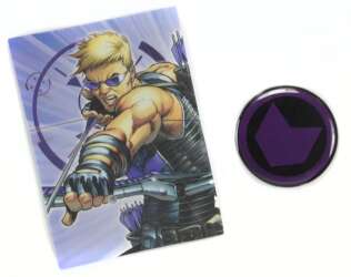 95501 - NECA Marvel Die-Struck Pin & Card Mystery Collection - Hawkeye Symbol - Disney Licensed alternate image