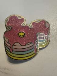 Stack of Colorful Sparkly Mickey Shaped Pancakes