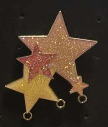Glitter Stars (pink and Yellow)
