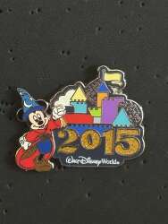 Click to view the 2015 Dated Logo with Sorcerer Mickey *ALTERNATE VERSION* details
