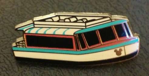 White with pink and light blue trim boat