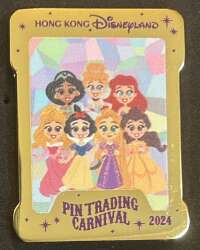 'Pin Trading Carnival 2024 - Princesses Gold Card - HKDL'