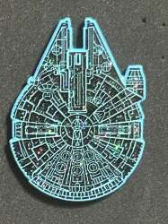 Blue Glitter Millennium Falcon