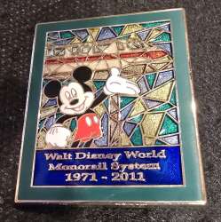 70652 - Walt Disney World 40th Anniversary Stained Glass Passholder Series - Monorail System 1982-2011 - Mickey Mouse - Walt Disney World alternate image
