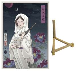 96863 - Star Wars Celebration Japan 2025: TAKUMI Badge Art Pin and Easel - Princess Leia - Disney Licensed alternate image