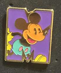 Mickey Letter M Vintage Retro Colors