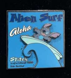 27339 - Lilo & Stitch - Stitch Alien Surf Aloha Experiment 626 Tiki Terror Pin alternate image