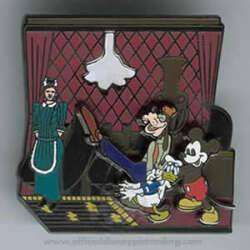 Goofy, Donald And Mickey On Haunted Mansion Ride
