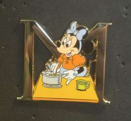 Minnie Mouse Gold Name Letter M