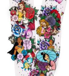 97025 - Floral Princess Tattoos Lanyard & Pin Set - Floral Princess Tattoo Lanyard - Loungefly alternate image