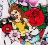 97027 - Floral Princess Tattoos Lanyard & Pin Set - Belle - Loungefly alternate image
