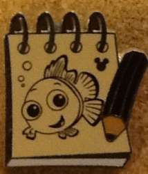 2014 Hidden Mickey - Character Sketch Pads - Nemo CHASER - WDW