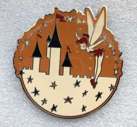 'Niftie Fifties Flashback Pin Trading Celebration 2025 - Opening Day Inspired Souvenir Framed Set — Tinker Bell Pennant Mini Jumbo ONLY - DLR'