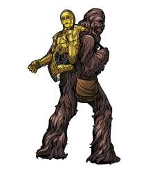 97966 - FiGPiN - Star Wars: Empire Strikes Back - Chewbacca & C-3PO (1823) - FiGPiN alternate image