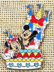 Mickey and Minnie 20th Anniversary Castle Cake