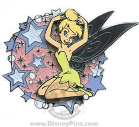 'Tinker Bell - Tinker Bell - Kneeling and Adjusting Hair - Stars.  Pink Sparkle - MLT'