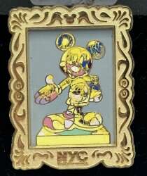 Mickey Covered in Yellow Paint Framed