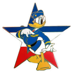'Unknown Series - Pilot Donald Duck - Patriotic Star - Wings Badge - Red White and Blue - DA'