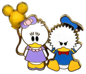 Cute Donald and Daisy Duck with Balloon