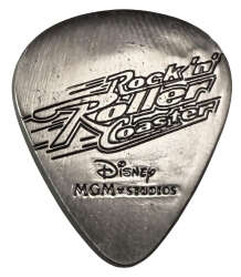 Rock 'n' Roller Coaster Engraved Guitar Pick — MGM-Studios Version