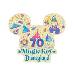 Disneyland Resort 70th Anniversary Celebration - Mickey Icon with Resort Attractions - Magic Key Exclusive - DLR