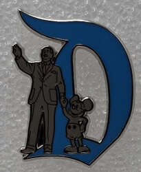 Key to Disneyland Mystery Collection — Gothic D with Partners Statue (Main Street, U.S.A.)