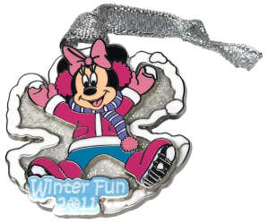 Minnie Making a Snow Angel Ornament