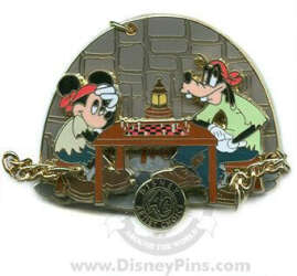 Click to view the Mickey and Goofy as pirates playing chess details