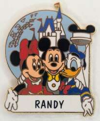 99662 - Personalized Custom Name Pins - Three Parks Logo with Name - Walt Disney World alternate image
