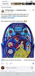 Loungefly Disney Princess Stained Glass Collection: Belle Mini-backpack With Ear Attachment
