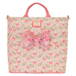 Minnie Mouse Floral All-Over Print Convertible Backpack & Tote Crossbody Bag